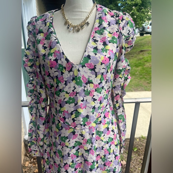 H&M Pink and Purple Wrap Midi Skirt for Cocktail - Picture 9 of 11